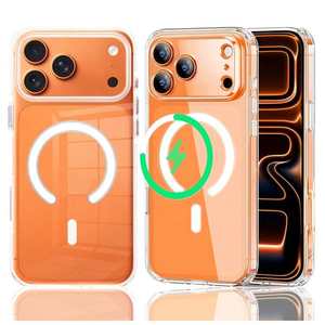 Hadaasi – coque rigide magnétique transparente pour Iphone, en acrylique transparent, résistante aux chocs, avec support de bague, matériau PMMA - Product Image 2