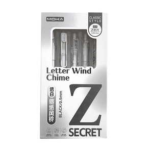 MOKA ปากกาเจลหัวเซนต์แบบกด0.5มม. สีดำแบบแห้งเร็วหัวแปรงโลหะแบบ INS ปากกาเจลรูปลักษณ์สูงสำหรับ<span class=keywords><strong>นัก</strong></span>เรียนสอบ - Product Image 2