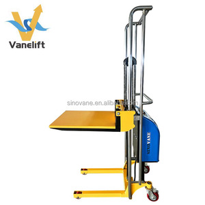 Elevador de placa de acero semieléctrico de Servicio Ligero 1100 1300 1500 1700 1800 mm Potencia del motor Mini elevador de horquilla Apilador inoxidable - Product Image 4