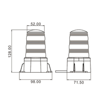 12 V 24 V Sicherheitswarnung Dach-Oberteil-Blitzlicht Notfall blinkender Beacon magnetischer Amber-klarer Led-Strahbolzenlicht