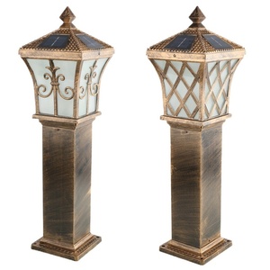 Patio camino paisaje iluminación patrón haz decoración bolardo lámpara Patio jardín césped luces aluminio columnar linterna IP65 LED - Product Image 1