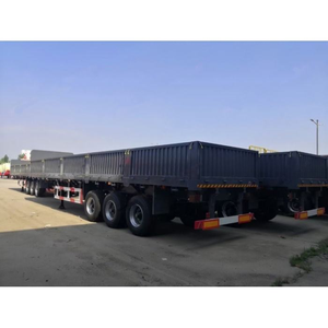 Semi-<span class=keywords><strong>remorque</strong></span> utilitaire à 3 essieux avec ridelles latérales pour le transport de marchandises en vrac, semi-<span class=keywords><strong>remorque</strong></span> à ridelles latérales avec panneaux - Product Image 3