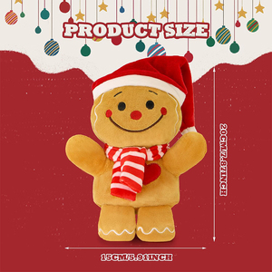 Adorable Peluche de Hombre de Jengibre de 8 Pulgadas, Lindo Peluche de <span class=keywords><strong>Galleta</strong></span> <span class=keywords><strong>Navideña</strong></span> para Niños, Llavero de Peluche de Hombre de Jengibre - Product Image 4