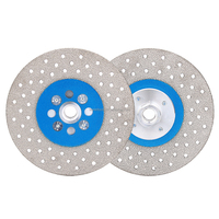 Disque à tronçonner diamanté double face brasé sous vide de qualité industrielle 125 mm avec bride M14 pour granit, pierre et céramique