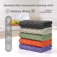 Serviette de nettoyage en microfibre corail super absorbante, épaisse et sans peluches, idéale pour les comptoirs de cuisine et les tables à thé – Meilleures ventes