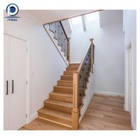 Escalier intérieur classique personnalisé Prima, escalier en acier décoratif, design moderne, escaliers intérieurs avec marches en bois