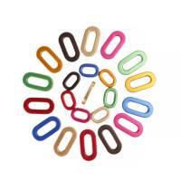 Boucles en alliage O Boucles en métal Oeillets ovales pour harnais et sac d'animal domestique Collier en D pour boucle Lien de connexion en métal