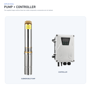 Pompe solaire submersible QY 3 pouces DC 48V 500W 3,8 m³/h 60m de hauteur de refoulement - Product Image 1