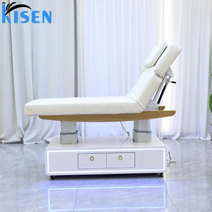 KISEN White Massage Beauty Bed Electric Lifting Tilting Reclining Facial Spa Beauty Facial Aesthetic Salon Cosmetic Bed Chair - Product Image 3