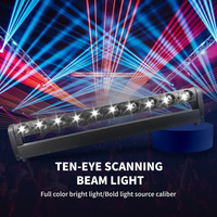 2 Projecteurs LED à Tête Mobile 10 Yeux 10x40W RGBW, Contrôle DMX512, en Alliage d'Aluminium 360°, Dimmables pour Bar, DJ, Discothèque, Fête, Mariage