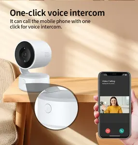 Caméra WIFI Tuya Intérieure 5MP Babyphone Intercom Bidirectionnel Zoom 4X PTZ 360 °   Les caméras de surveillance prennent en charge Alexa, <span class=keywords><strong>Google</strong></span> et Smart Life - Product Image 6