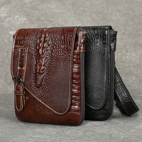 Sac banane MARRANT en cuir véritable motif crocodile pour homme, pochette de ceinture, sacoche de taille, sac à bandoulière en cuir pour homme
