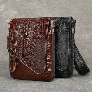 MARRANT Borsa da Uomo in Vera Pelle con Motivo Coccodrillo, Marsupio con Cintura, Borsa a Tracolla in Pelle per Uomo - Product Image 1