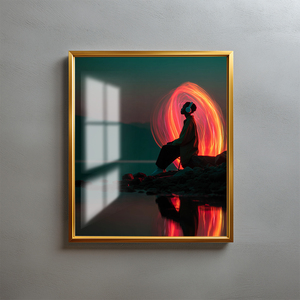Peinture <span class=keywords><strong>murale</strong></span> décorative abstraite moderne en verre d'ombre légère de style japonais personnalisé en gros - Product Image 3