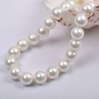 Vente en gros perles en vrac beige clair plein trou perles de verre rondes pour la fabrication de bijoux