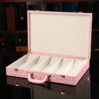 Boîte de rangement style cuir pour échantillons de revêtements de sol, pierres et métaux, présentoir de carreaux, modèle bronzé, vente en gros fabricant