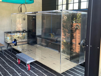 Aquarium rond en plastique et acrylique de marque Lucite, 600L, écologique, décoration d'intérieur, avec accessoires et emballage en boîte