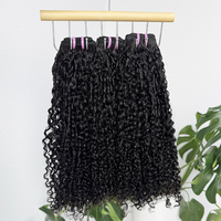Extensiones de Cabello Humano Virgen Brasileño con Rizos Pixie, Doble Trama, Alineación de Cutículas, Brillante y Suave, Grado 10A