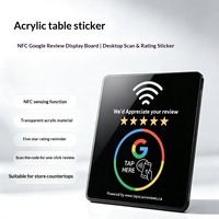 Carte RFID intelligente en acrylique personnalisée, étanche, avec impression personnalisée, 13,56 MHz, NFC, carte de commentaires Google pour les avis sur les magasins