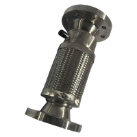 Tuyau métallique industriel pour aspirateur avec bride - Acier inoxydable 304, résistant à la corrosion, connecteur flexible
