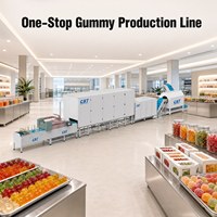 Ligne de production automatique CST pour la fabrication de bonbons gélifiés halal, de biscuits et de oursons gélifiés