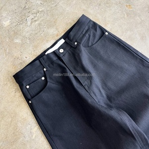 Pantalones Vaqueros de Algodón Pesado de 14oz para Hombre, Pantalones de Mezclilla Cruda Selvedge, Diseño Personalizado, Jeans Anchos y Holgados, Fabricante - Product Image 2
