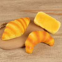 Jouet Squishy en PU Souple à Rebond Lent, Modèle Croissant Gaufre Parfumé, Anti-Stress, OEM CN, pour Unisexe, 14 ans et plus