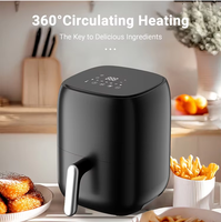 Friteuse à air électrique en plastique de 2,0 L avec température réglable et écran LCD, facile à utiliser, cuisson sans huile pour usage domestique (vente en gros)
