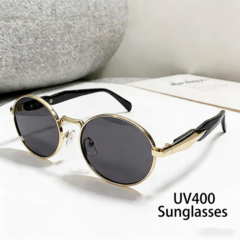 Gold Frame Black Lens