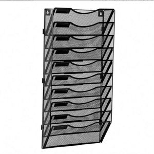 KD Wall <b>File</b> Organizer Mesh 10-Tier Hanging Wall Organizer Vertical Office <b>File</b> Holder Office Organization and <b>Storage</b> <b>File</b> Rack - Product Image 2