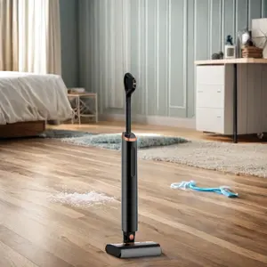Cordless Electric Mop & Wet/Dry Vacuum Cleaner Battery-Powered Handheld Household Floor Washer with Self-Cleaning Function