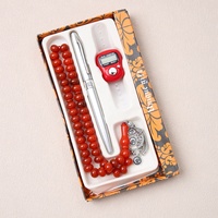Coffret cadeau unisexe chapelet musulman 45 perles ensemble pendentif en alliage Tasbih avec compteur de prières perles de comptage Iskam Tasbeeh Ramadan