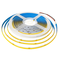 Ruban LED flexible COB 12V/24V 320 LED 8MM pour décoration intérieure, vente en gros, 3000K 4000K 6500K