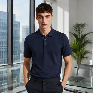 200gsm Wabenmuster 100% Baumwolle Individuelles Logo Polo-Shirt Unisex Kurzarm Business Casual T-Shirt für Firmenuniform Arbeitskleidung - Product Image 3