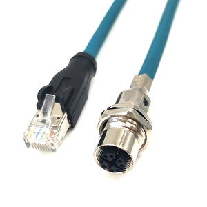 Har velocidad M12 montaje PCB conector en ángulo cat6A receptáculo frente 8 P x codificación - Product Image 3