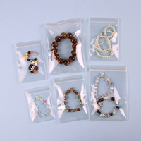 Bagues Boucles d'oreilles Emballage Pochette de rangement Sacs à fermeture éclair anti-ternissement Sacs à bijoux en PVC transparent Pochettes à bijoux transparentes en plastique