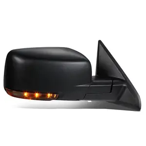 Luz de señal de giro, remolque lateral, espejo de remolque negro calentado Compatible con 09-16 Ram 1500/10-16 Ram 2500 3500 4500 5500