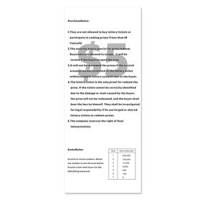 Lotería Scratch-Offs Lucky Clover Diseño <span class=keywords><strong>libre</strong></span> Hoja de oro Estampado Superficie Números ganadores Impresión de tarjetas de papel para promoción - Product Image 3