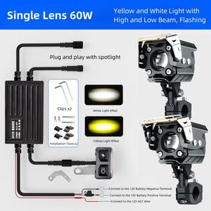 Luces para Motocicleta, Faro Delantero para Moto, Foco de Alta Intensidad, Lámpara Todo en Uno para Luces Altas y Bajas - Product Image 4