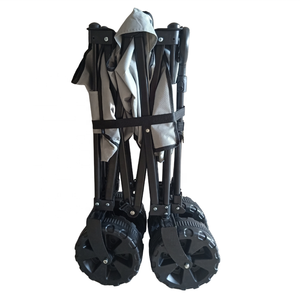 Carro de carro plegable, gran capacidad de carga, ruedas grandes, frenos, mango ajustable, resistente, portátil, rodante - Product Image 5