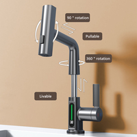 Robinet de lavabo thermostatique monocommande en laiton chromé, moderne et de haute qualité, à montage sur plan, pour hôtels et appartements