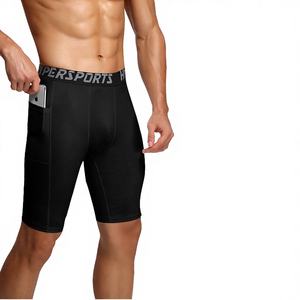 Fitness Shorts US Size Custom Logo Elastic <b>Mid</b> Quick Dry Gym Jogging Bodybuilding Tights Workout Base <b>Layer</b> Men Compression - Product Image 6