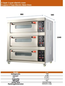 <span class=keywords><strong>Horno</strong></span> Eléctrico Comercial de 3 Niveles y 3 Bandejas <span class=keywords><strong>para</strong></span> Panadería, Máquina de Panadería, <span class=keywords><strong>Horno</strong></span> de Pan y Pasteles - Product Image 2