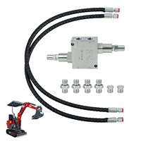 Vanne de commande directionnelle hydraulique double croisée YK VAU-G3/8, 250 bars, débit 30 L/MIN, garantie 1 an