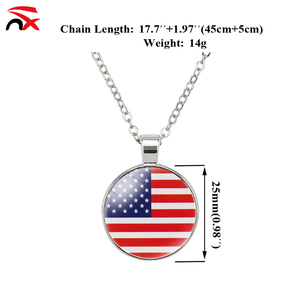 Collar con Bandera de Jordania para Fanáticos del Fútbol 2026, Accesorios, Colgante de Aleación de Metal - Product Image 2
