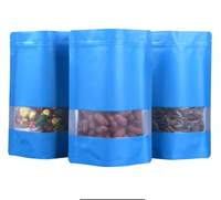 Sachet alimentaire refermable en aluminium de qualité alimentaire avec fenêtre transparente et fermeture éclair pour emballage de snacks