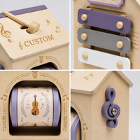 Maison de jeu en bois sur le thème de la musique, jouets Montessori en bois pour tout-petits, jeu à domicile, éducation précoce, apprentissage du rythme et de la cognition