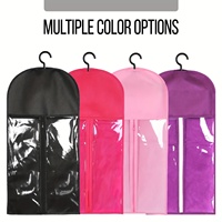 Sacs d'Emballage Durables et Réutilisables Anti-Poussière en Non-Tissé et PVC avec Fermeture Éclair pour Perruques et Accessoires Capillaires