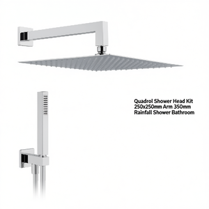 Kit de Ducha Quadrol con Cabezal de 250x250mm, Brazo de 350mm y Ducha de Lluvia para Baño - Product Image 3