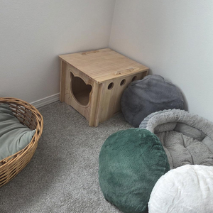 Maisonnette et habitat en bois massif <span class=keywords><strong>pour</strong></span> petits animaux, nichoir extérieur <span class=keywords><strong>pour</strong></span> lapins et chats, abri <span class=keywords><strong>pour</strong></span> chats errants - Product Image 6